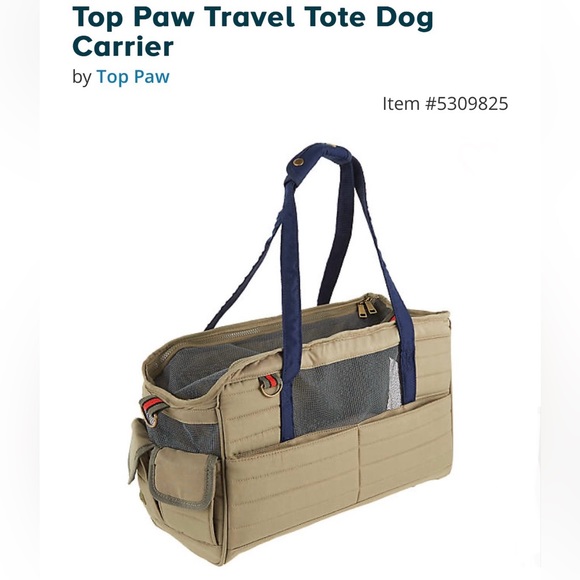 Top Paw Dog Top Paw Travel Tote Dog Cat Carrier In Olive Like New